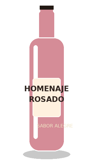 Botella de Homenaje Rosado
